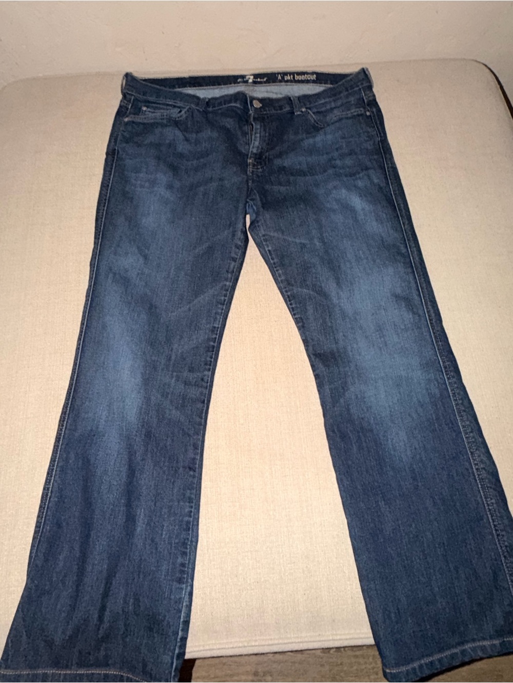 7 For All Mankind Women's Dark Blue Bootcut Jeans